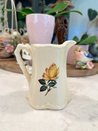 Teacup Candle - cream yellow rose